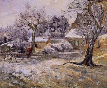 Camille Pissarro : Snow at Montfoucault